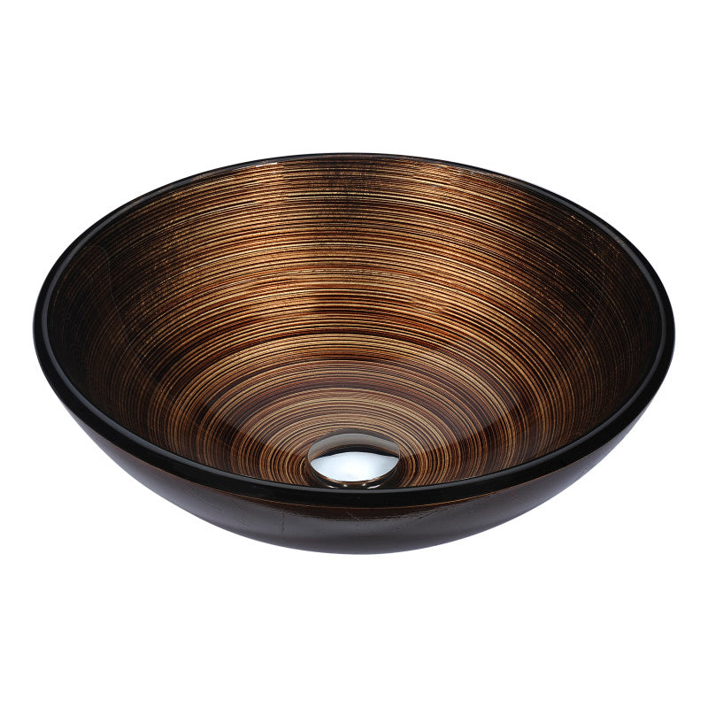 S205 - Gardena Series Deco-Glass Vessel Sink in Radial Umber