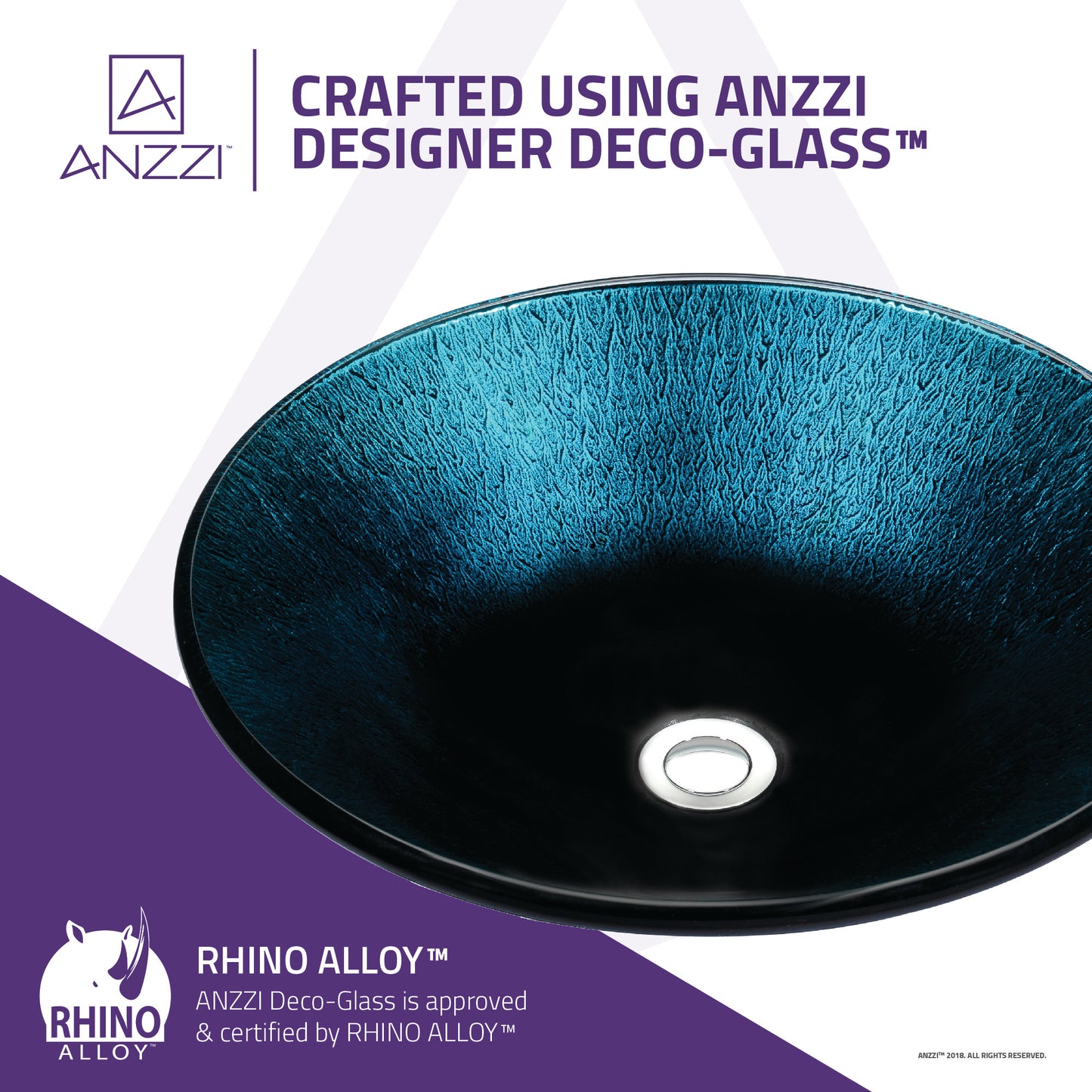Tara Series Deco-Glass Vessel Sink