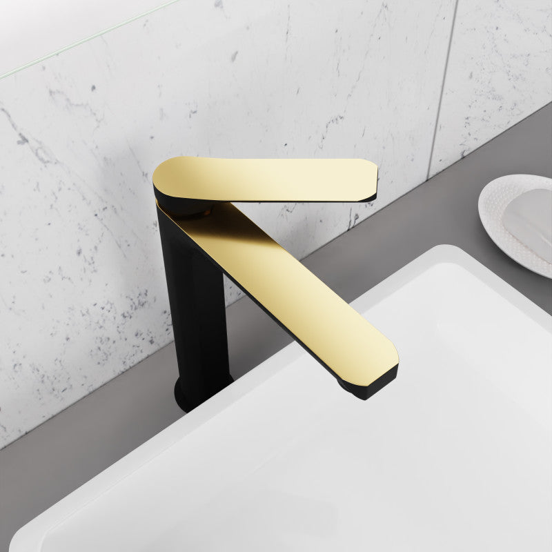 Single Handle Single Hole Bathroom Vessel Sink Faucet With Pop-up Drain