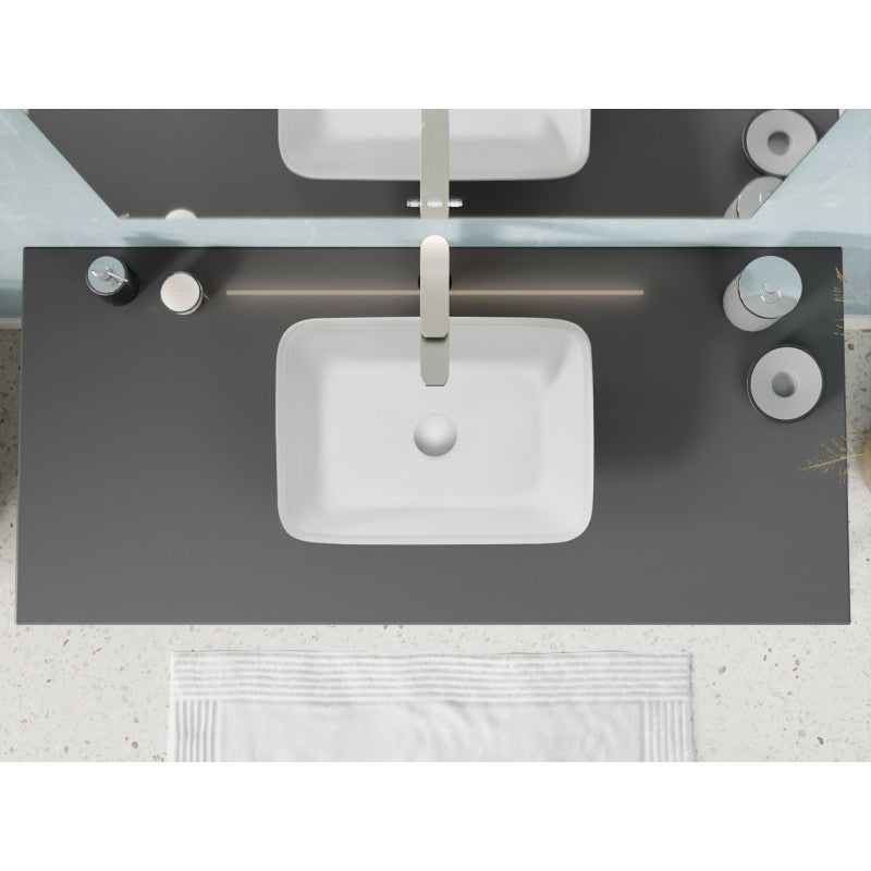 Innovio Rectangle Glass Vessel Bathroom Sink