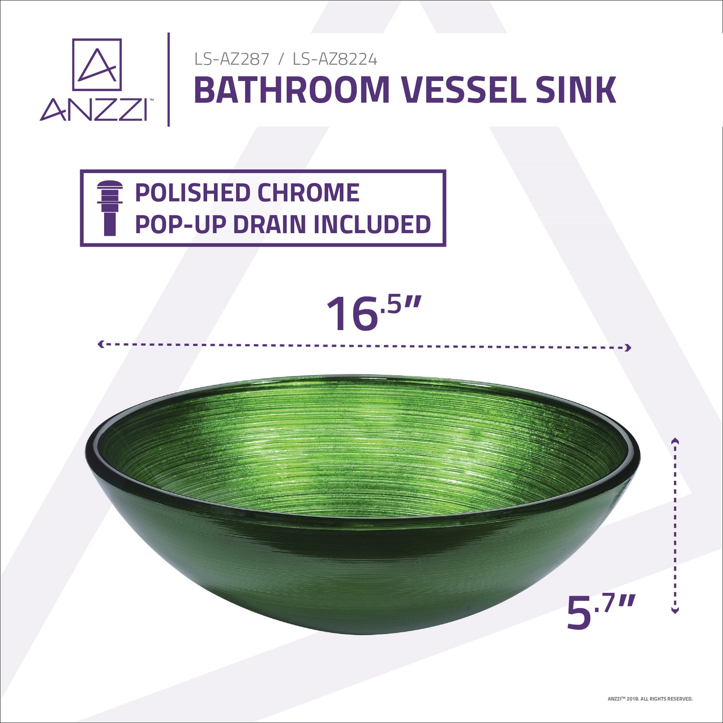 Gardena Series Deco-Glass Vessel Sink