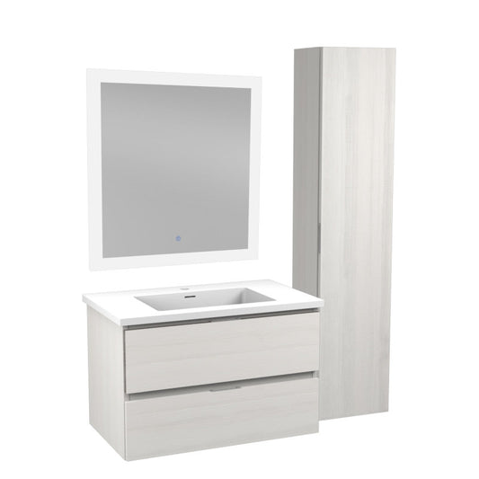VT-MRSCCT30-WH - 30 in. W x 20 in. H x 18 in. D Bath Vanity Set in Rich White with Vanity Top in White with White Basin and Mirror