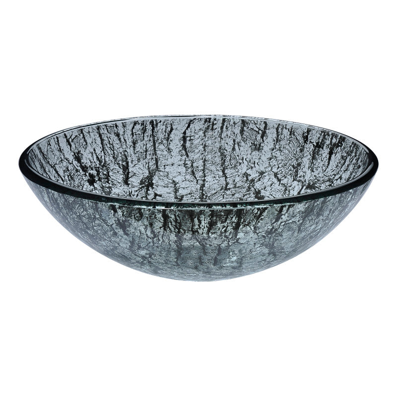 LS-AZ8230 - Gardena Series Deco-Glass Vessel Sink in Verdure Silver