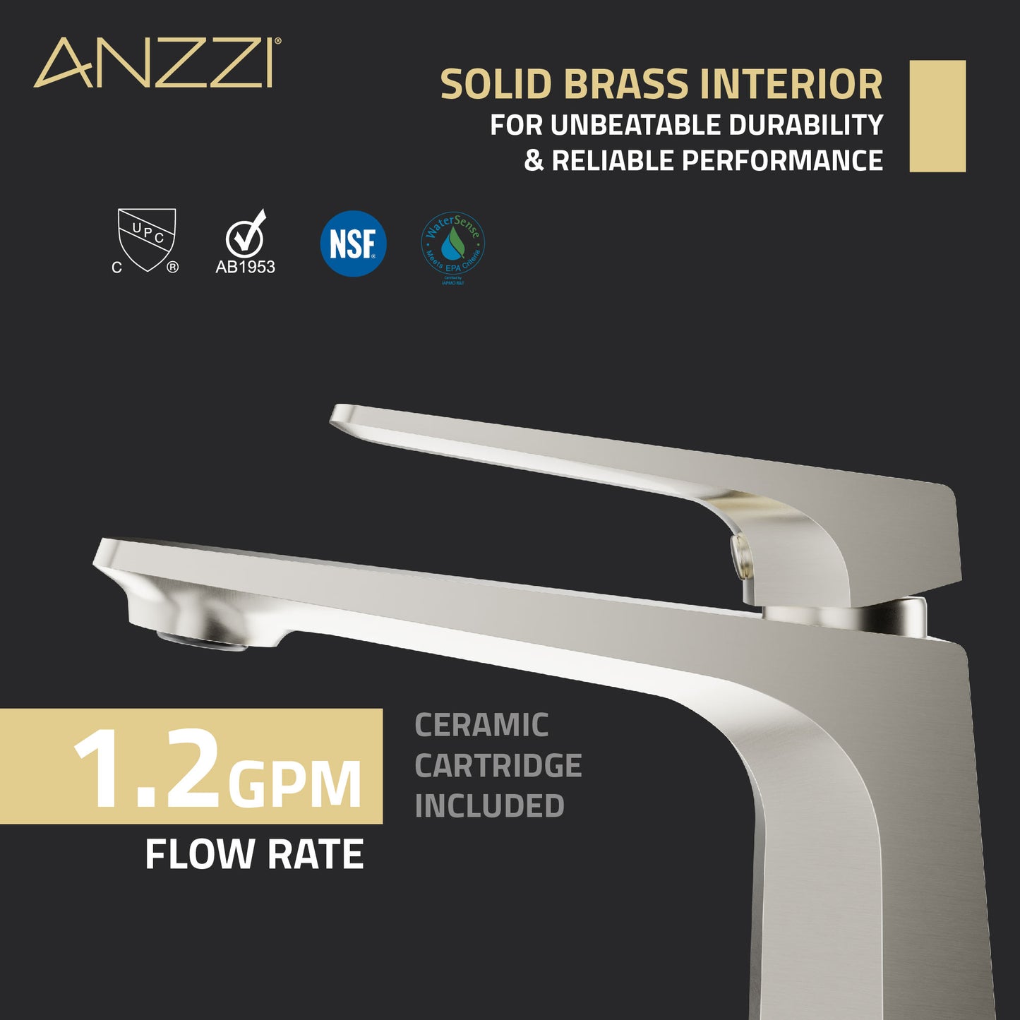 Single Handle Single Hole Bathroom Faucet With Pop-up Drain