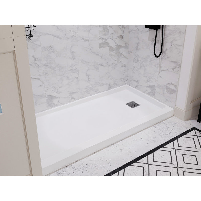 Alexander 60 in. x 30 in. Shower Base in White