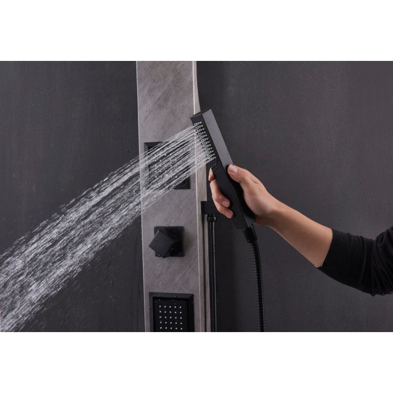 Aura 2-Jetted Shower Panel with Heavy Rain Shower & Spray Wand