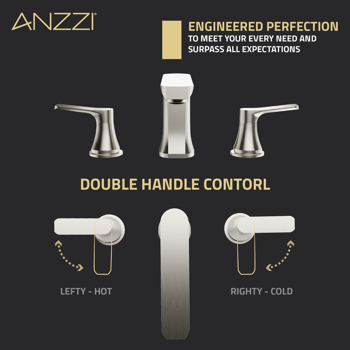 2-Handle 3-Hole 8 in. Widespread Bathroom Faucet With Pop-up Drain