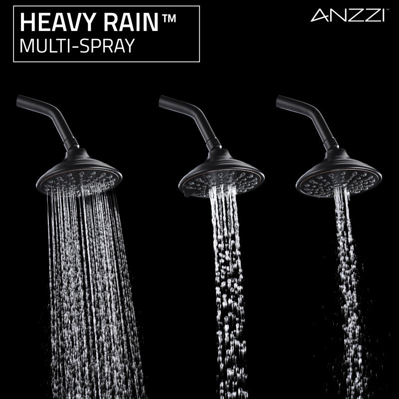 Mesto Series Single Handle Wall Mounted Showerhead and Bath Faucet Set in Oil Rubbed Bronze