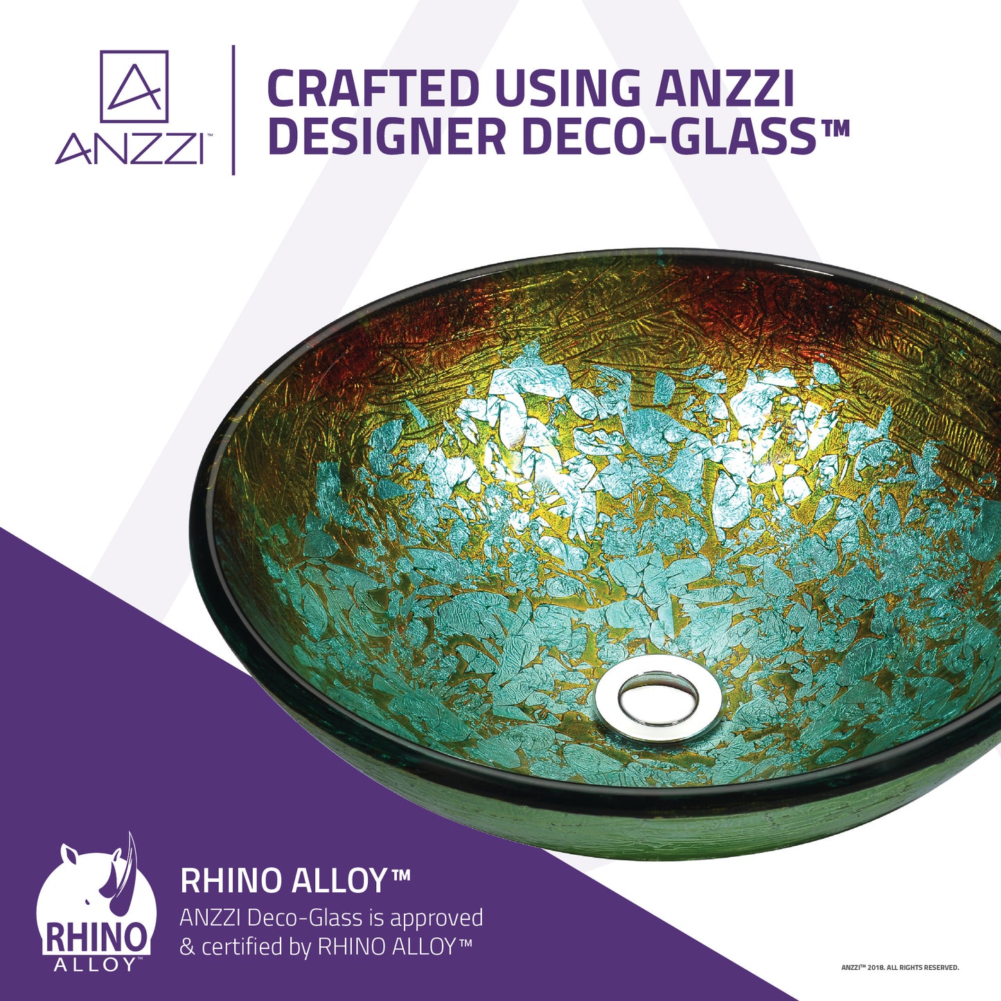 Tara Series Deco-Glass Vessel Sink