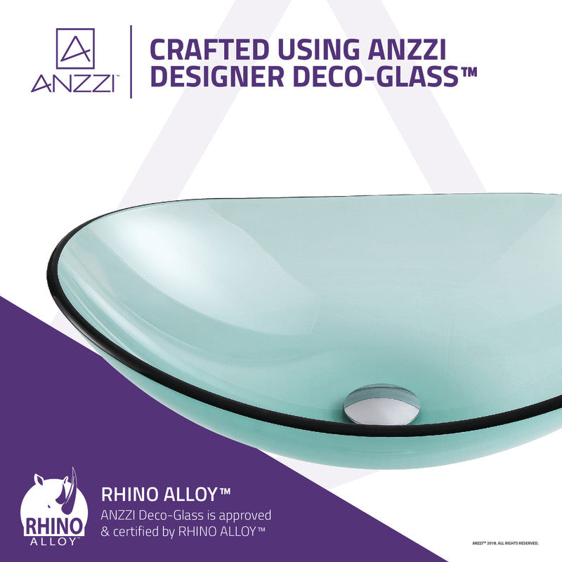 Tale Series Deco-Glass Vessel Sink in Lustrous Green
