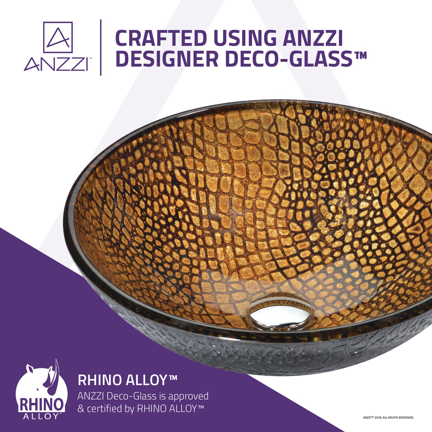 Nile Series Vessel Sink in Rugged Hide