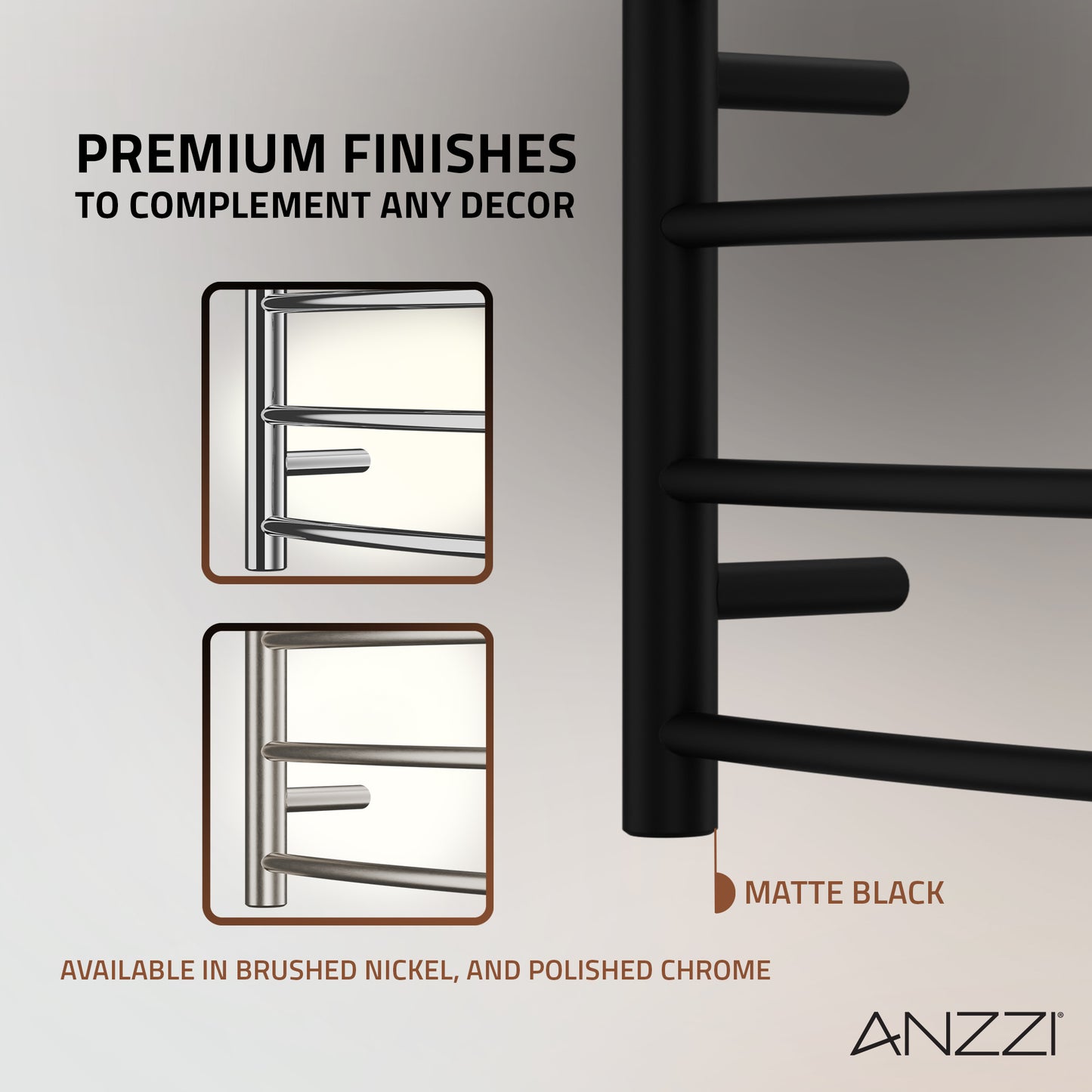 Glow 4-Bar Stainless Steel Wall Mounted Towel Warmer
