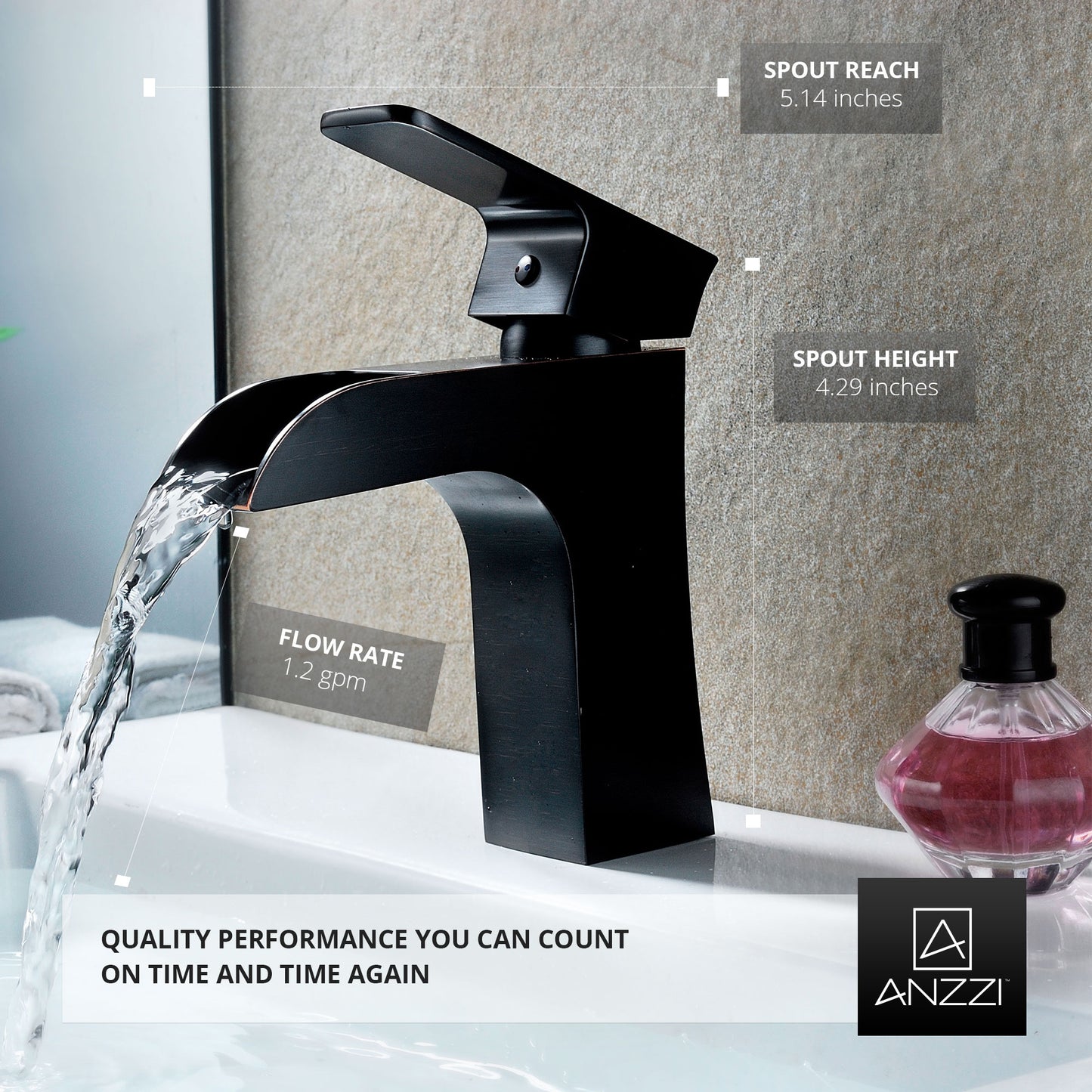 Forza Series Single Hole Single-Handle Low-Arc Bathroom Faucet