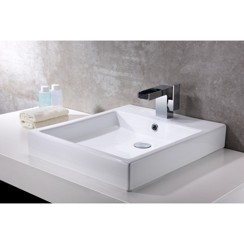 Deux Series Ceramic Vessel Sink in White
