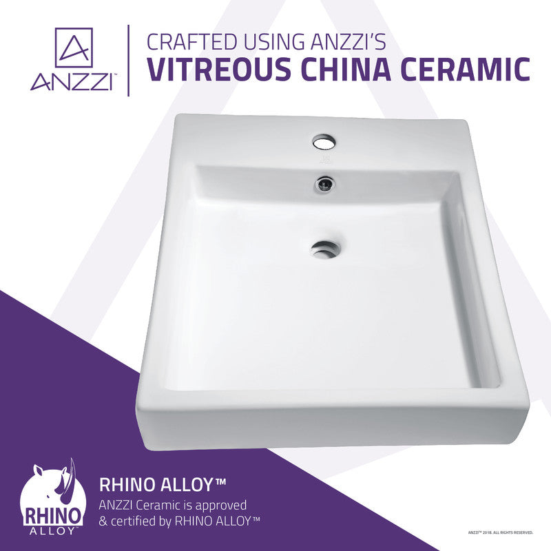 Deux Series Ceramic Vessel Sink in White