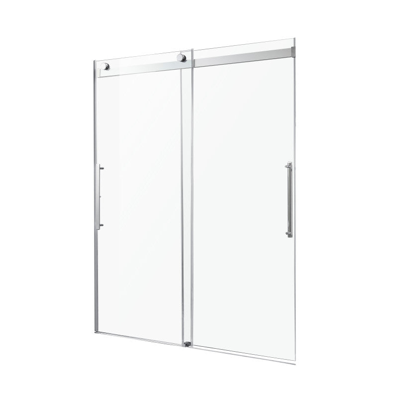 Stellar Series 48 in. x 76 in. Frameless Sliding Shower Door with Handle