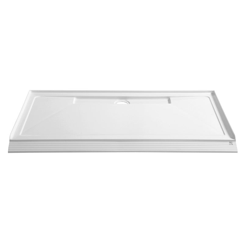 Lex-Class 60 in. x 74 in. Shower Wall Surround and Base in White