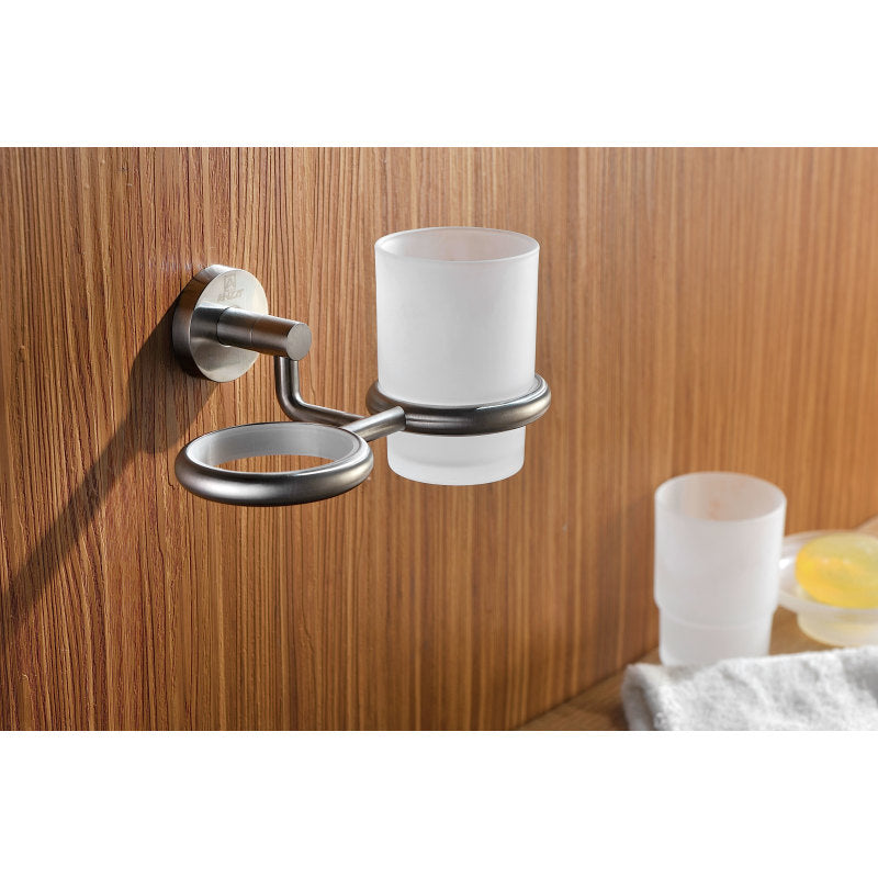 ANZZI Caster Series 7.36 in. Double Toothbrush Holder