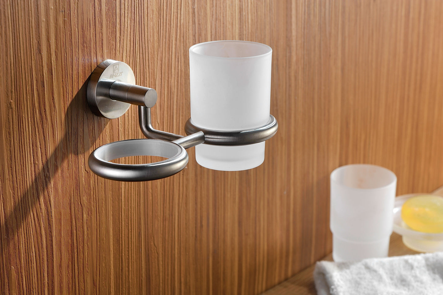 Caster Series 7.36 in. Double Toothbrush Holder