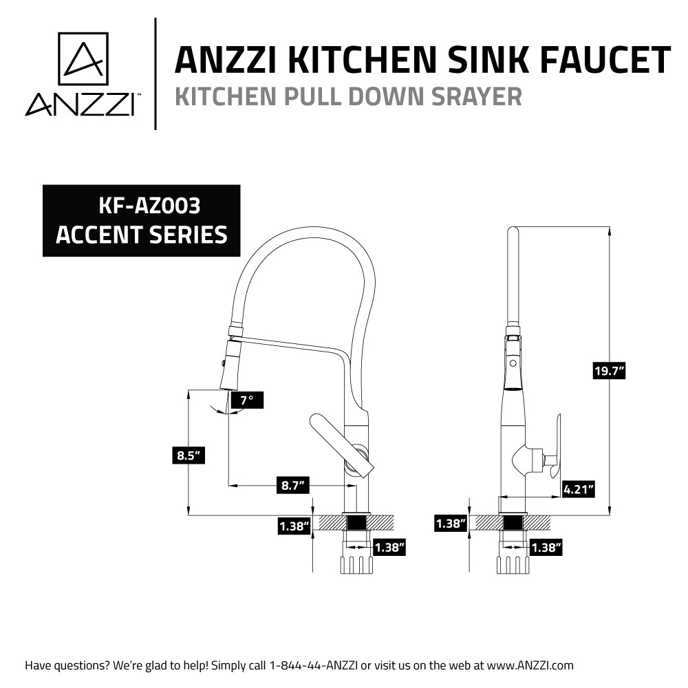 Accent Single Handle Pull-Down Sprayer Kitchen Faucet