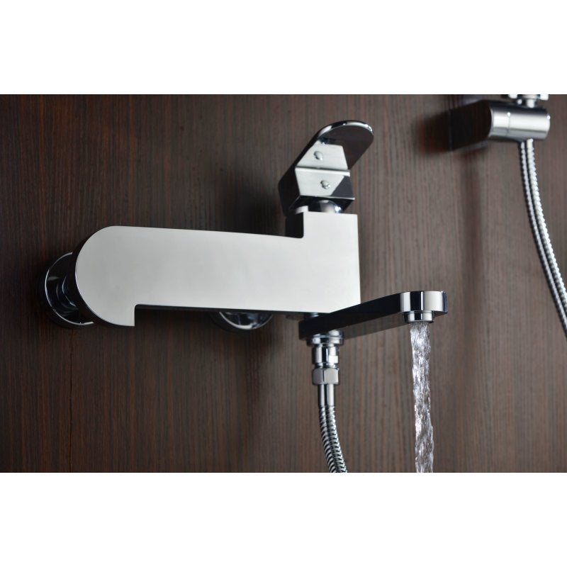 Echo Series 1-Handle 1-Spray Tub and Shower Faucet in Polished Chrome
