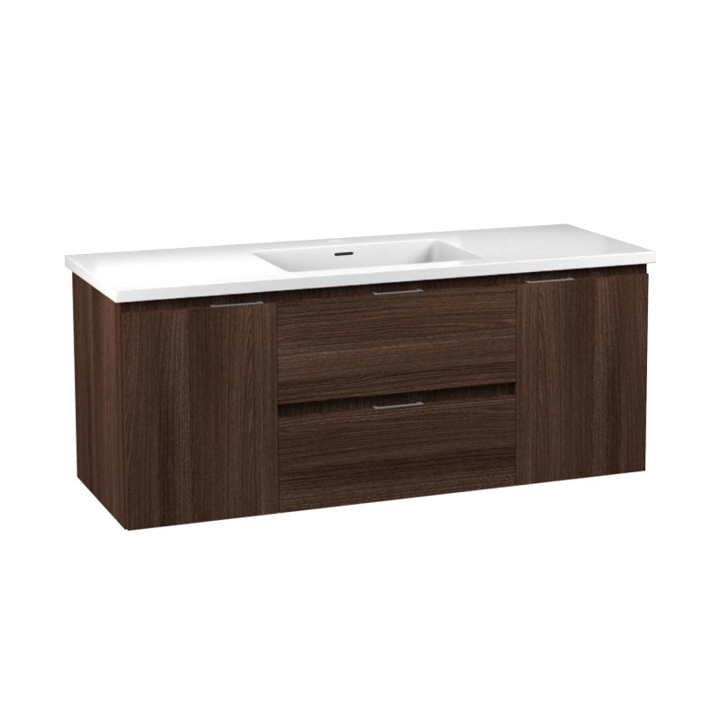 VT-CT48-DB - ANZZI Conques 48 in W x 20 in H x 18 in D Bath Vanity in Dark Brown with Cultured Marble Vanity Top in White with White Basin