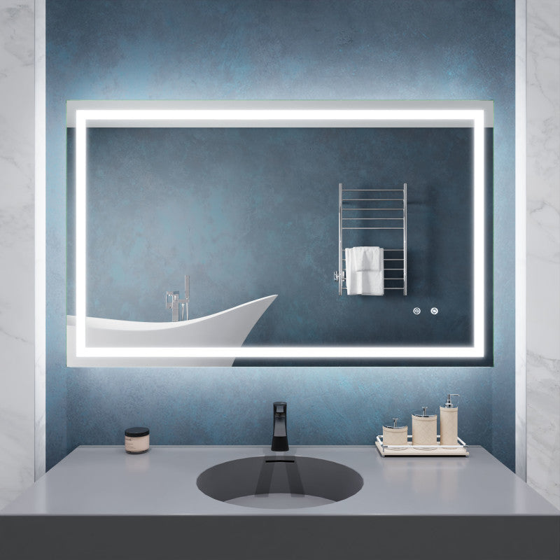 BA-LMDFX022AL - 30-in. x 48-in. Frameless LED Front/Back Light Bathroom Mirror w/Defogger