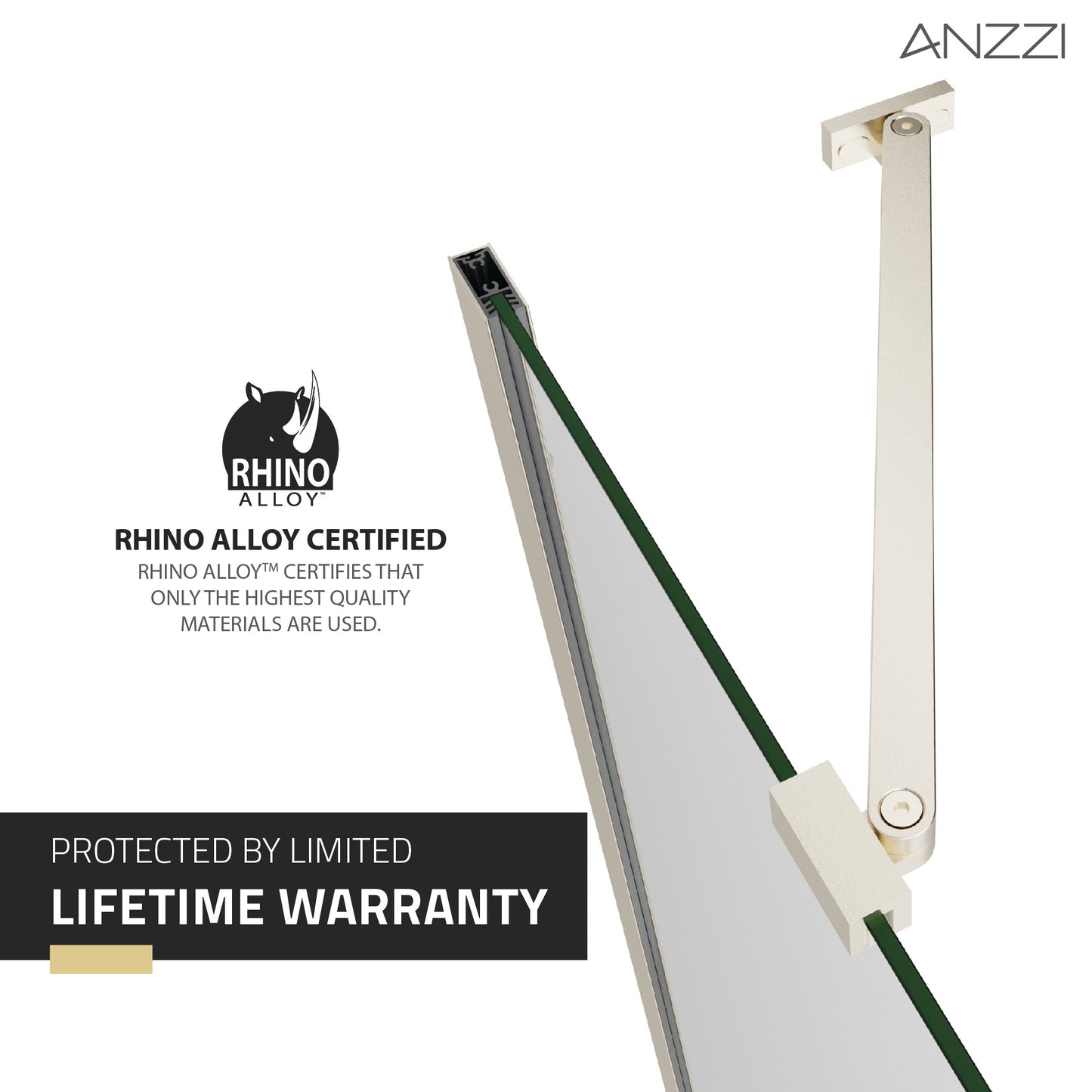Romance 72-in. x 33.5-in. Frameless Swinging Shower Door