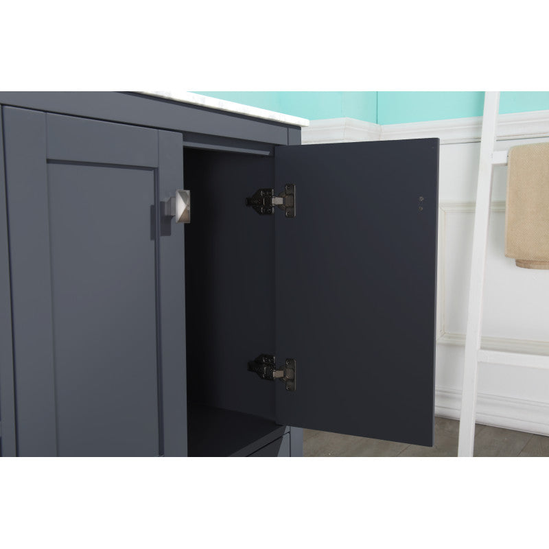 Chateau 72 in. W x 22 in. D Bathroom Vanity Set with Carrara Marble Top with White Sink