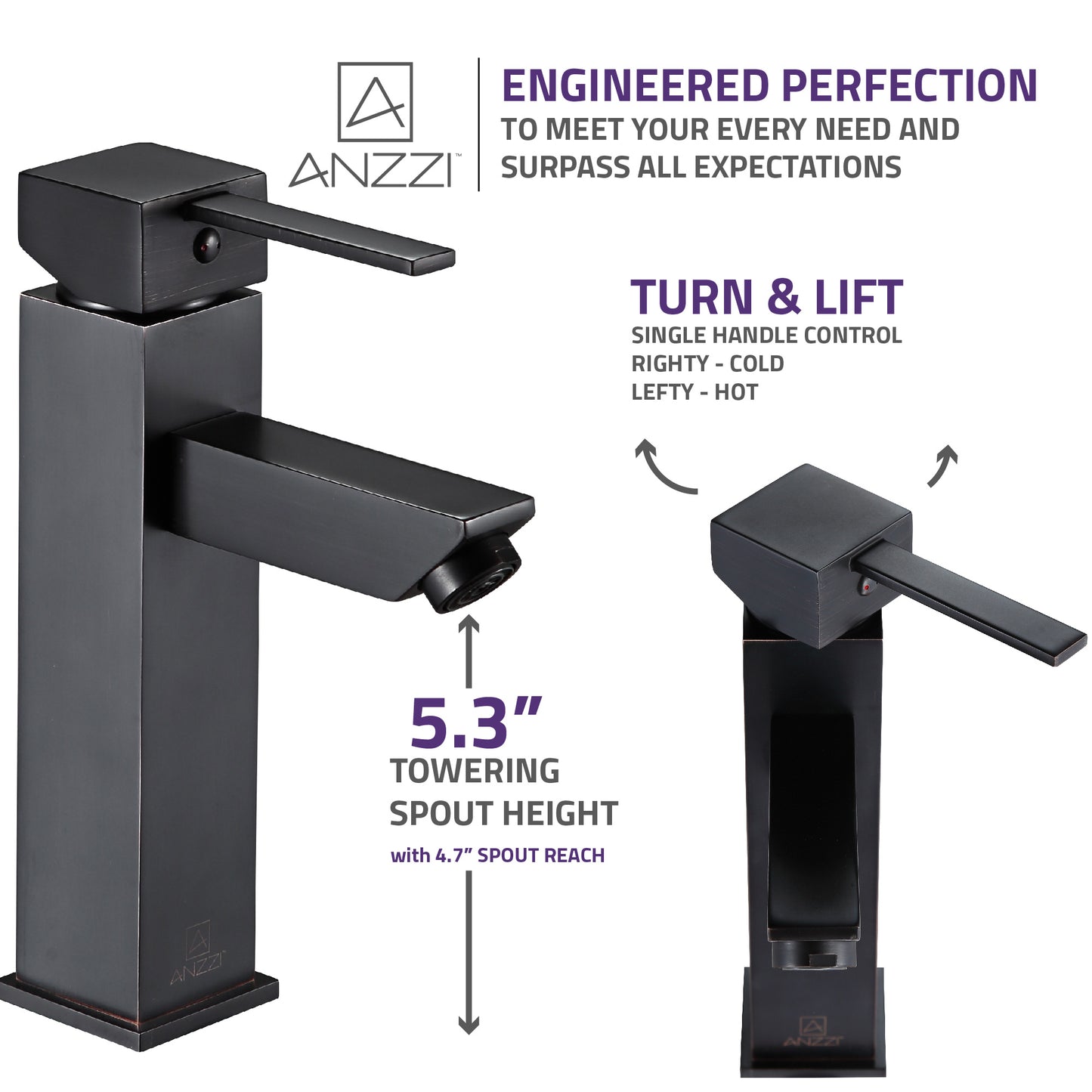 Pygmy Single Hole Single Handle Bathroom Faucet
