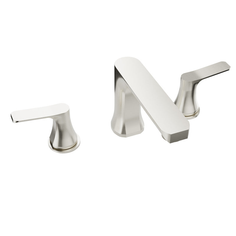 L-AZ902BN - 2-Handle 3-Hole 8 in. Widespread Bathroom Faucet With Pop-up Drain in Brushed Nickel