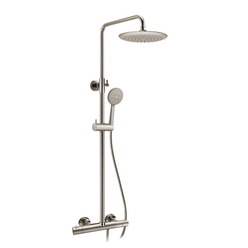 SH-AZ101BN - Heavy Rainfall Stainless Steel Shower Bar with Hand Sprayer in Brushed Nickel