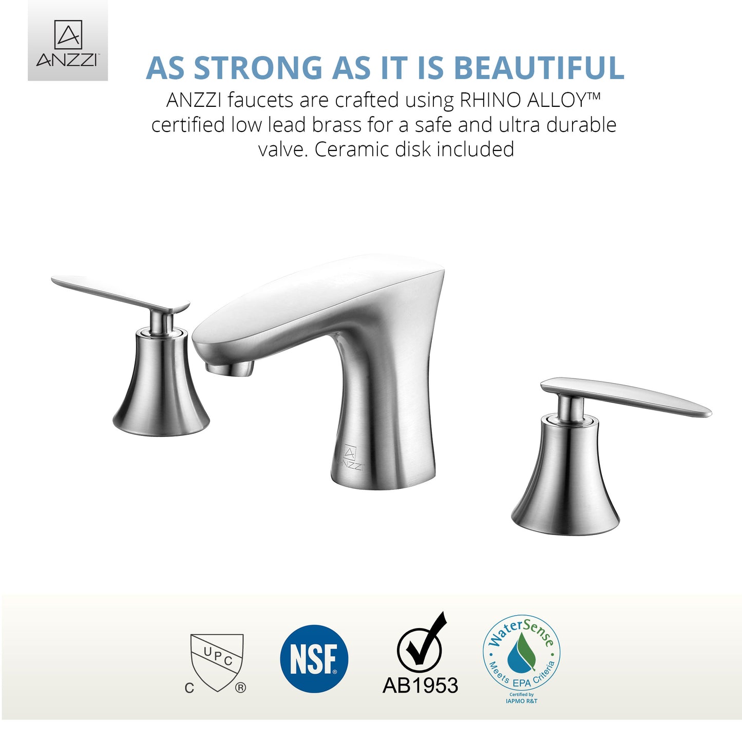 Chord Series 8 in. Widespread 2-Handle Low-Arc Bathroom Faucet in Brushed Nickel