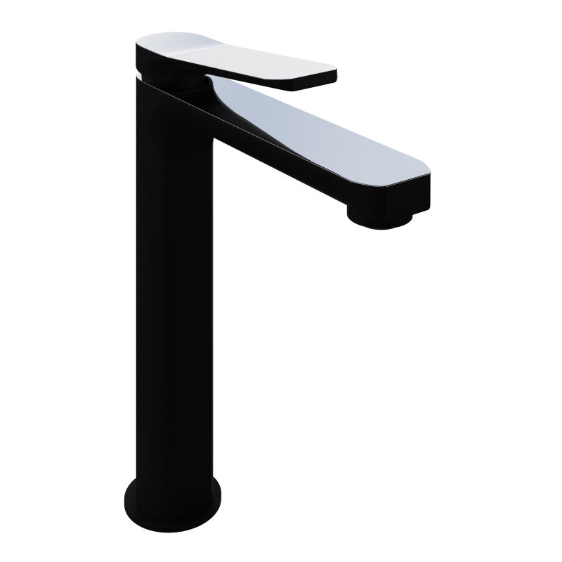 L-AZ901MB-CH - Single Handle Single Hole Bathroom Vessel Sink Faucet With Pop-up Drain in Matte Black & Chrome