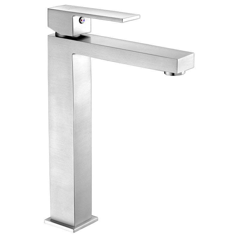 Cadenza Series Deco-Glass Vessel Sink in Lustrous Clear with Enti Faucet