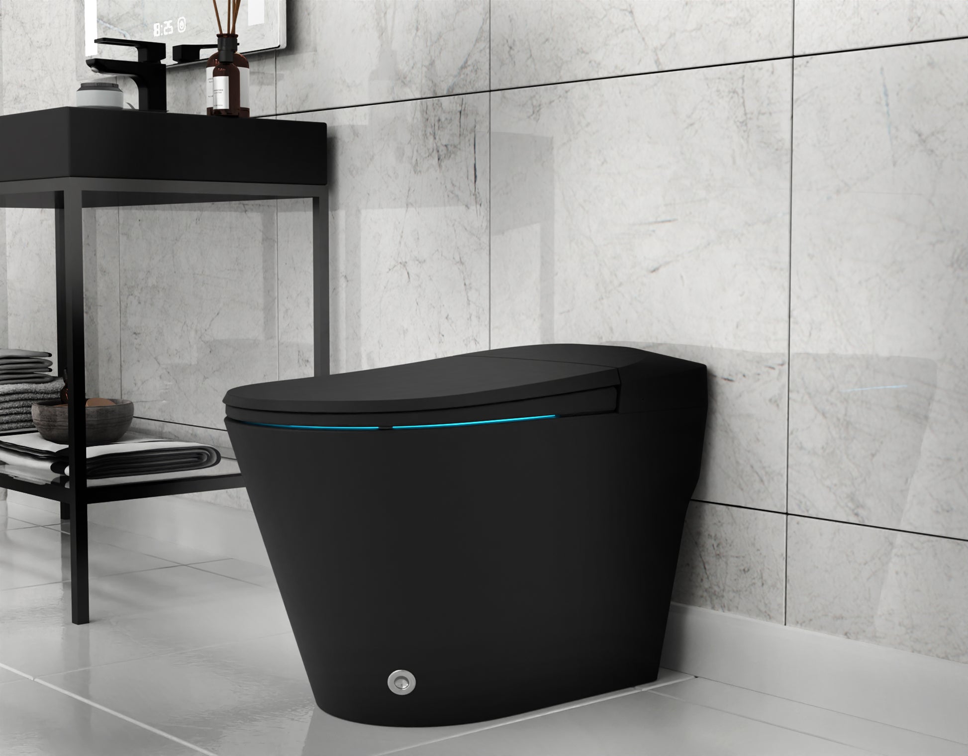 TL-ST950WIFI-MB - ENVO Echo Elongated Smart Toilet Bidet in Matte Black with Auto Open, Auto Flush, Voice and Wifi Controls