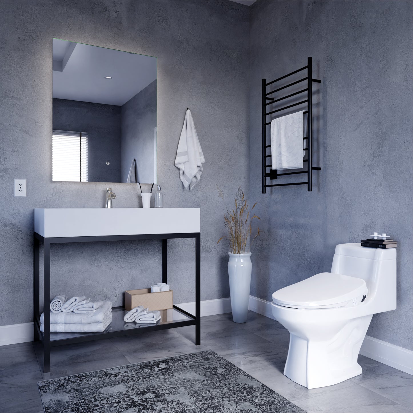 Ember Elongated Smart Electric Bidet Toilet Seat with Remote Control and Heated Seat