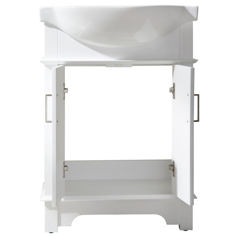 Montbrun 24 in. W x 34 in. H Bath Vanity with White Basin and Mirror