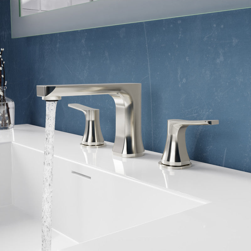 2-Handle 3-Hole 8 in. Widespread Bathroom Faucet With Pop-up Drain
