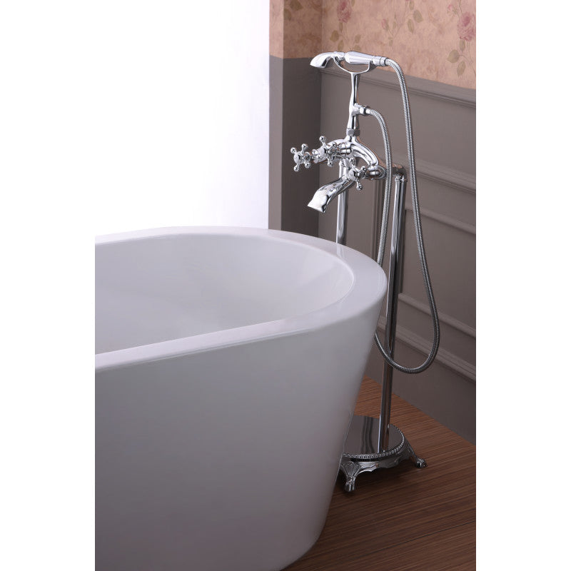 FS-AZ0052CH - Tugela 3-Handle Claw Foot Tub Faucet with Hand Shower in Polished Chrome