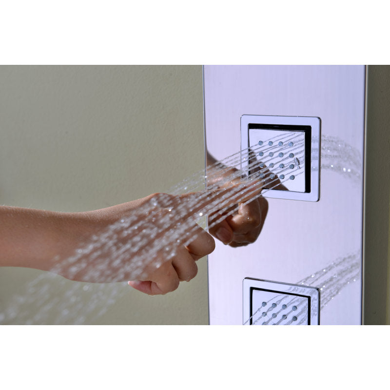 Lann 53 in. 3-Jetted Full Body Shower Panel with Heavy Rain Showerhead and Spray Wand in Chrome