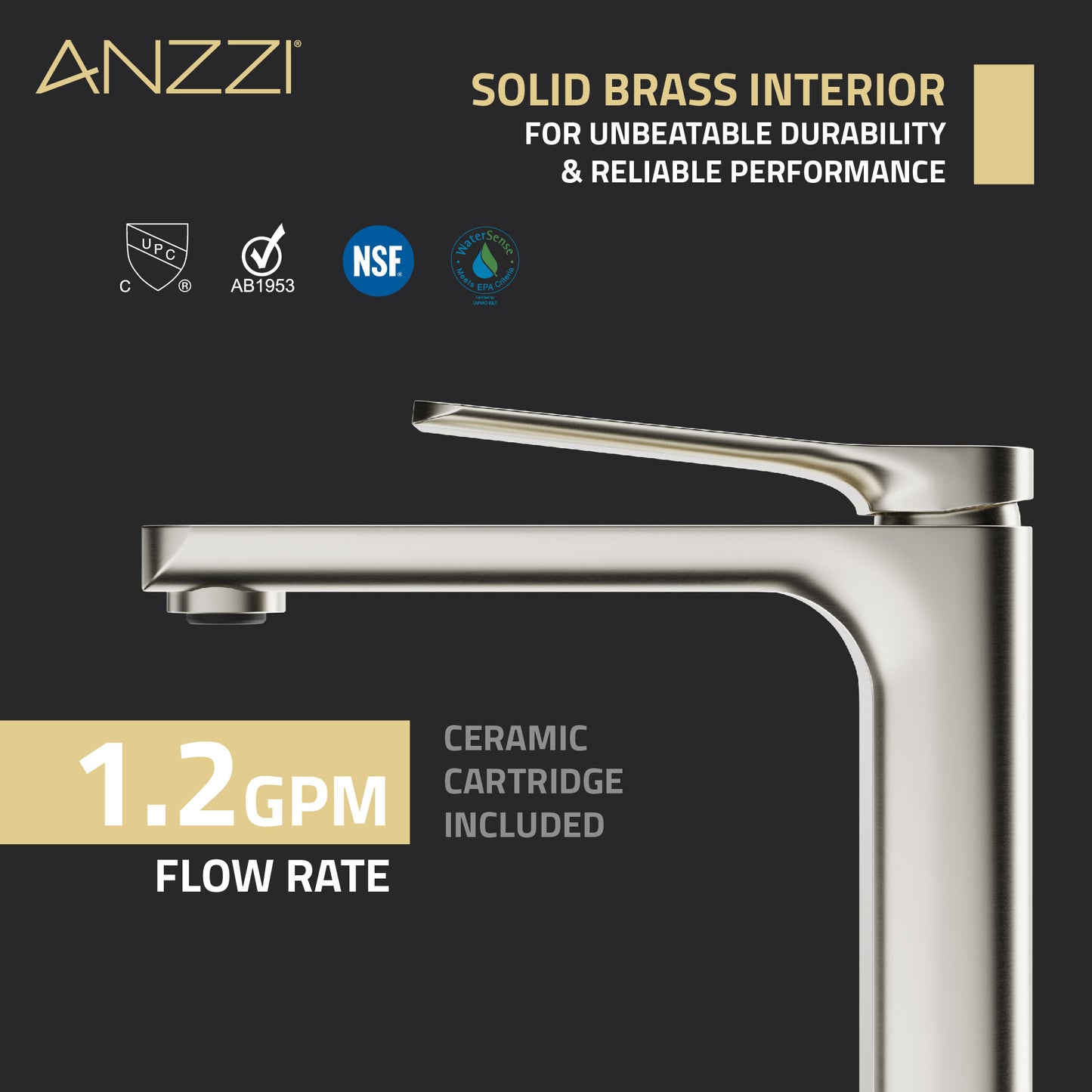 Single Handle Single Hole Bathroom Vessel Sink Faucet With Pop-up Drain