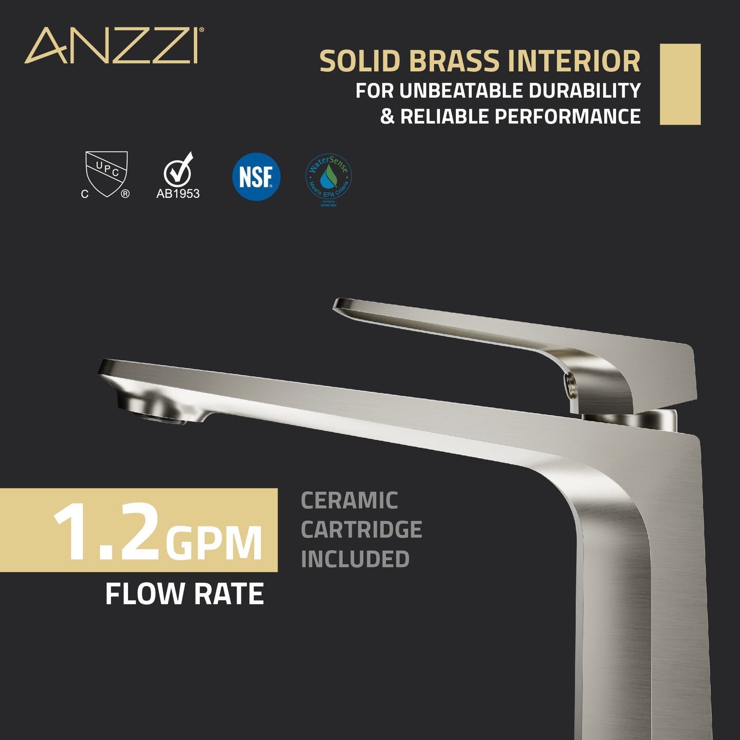Single Handle Single Hole Bathroom Vessel Sink Faucet With Pop-up Drain