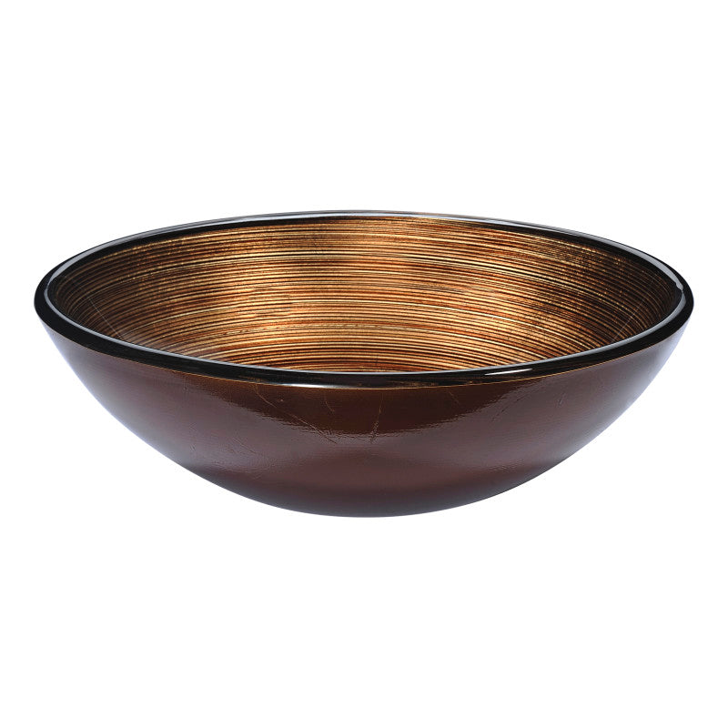 S205 - Gardena Series Deco-Glass Vessel Sink in Radial Umber