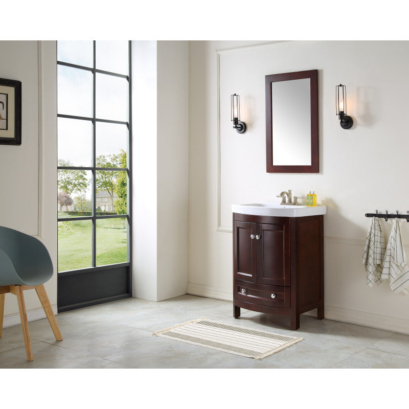 VT-MRCT2024-WN - Montresor 24 in. W x 34 in. H Bathroom Vanity Set in Rich Walnut