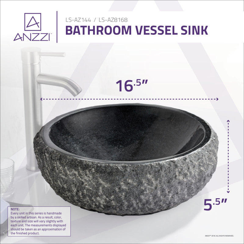 Grahame Vessel Sink in Mandy Black