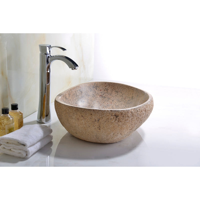 Leopards Crest Vessel Sink in Yellow River Stone
