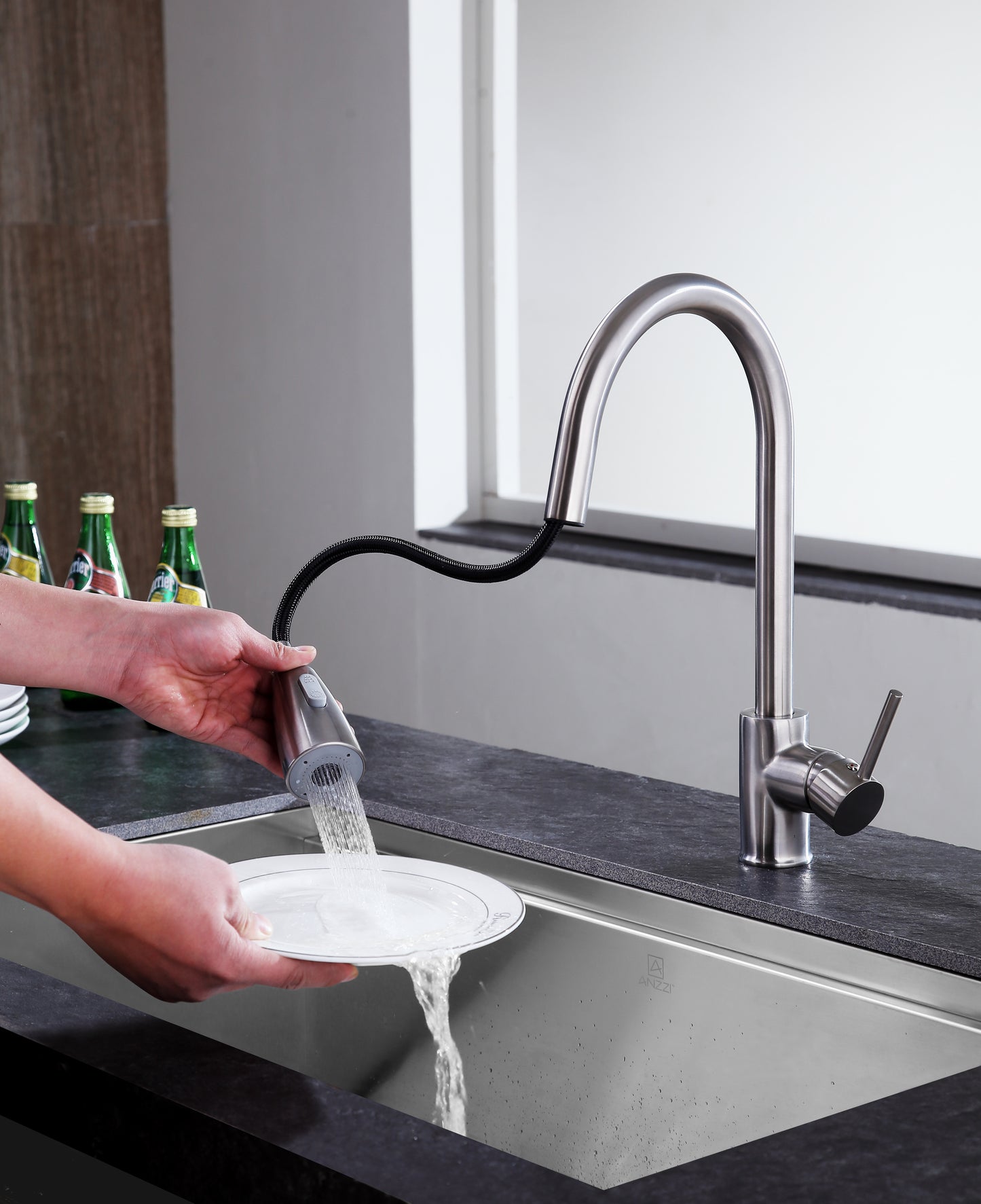 Sire Single-Handle Pull-Out Sprayer Kitchen Faucet