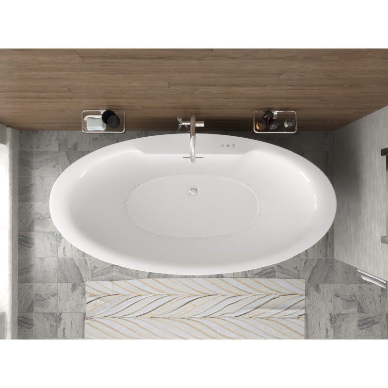 Jarvis Series 67" Air Jetted Freestanding Acrylic Bathtub in White
