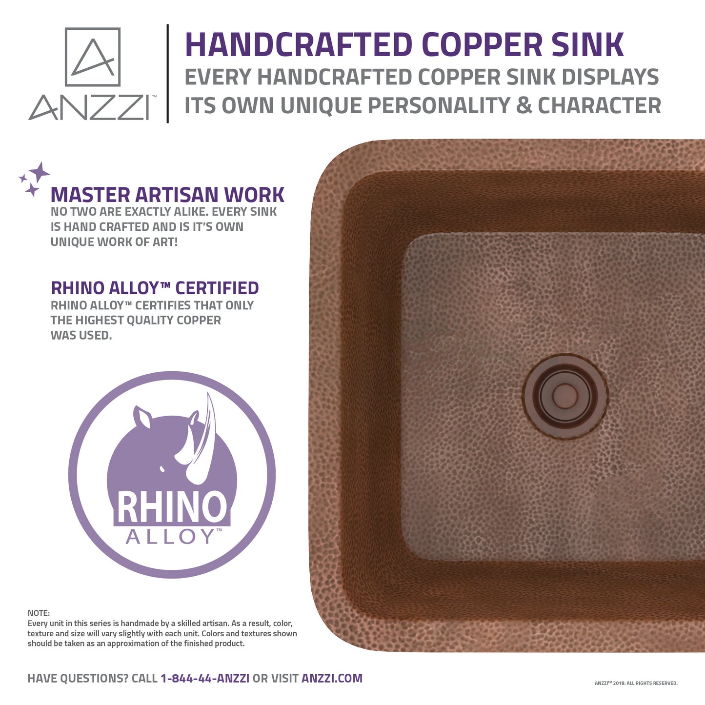 Isle Drop-in Handmade Copper 19 in. 0-Hole Single Bowl Kitchen Sink in Hammered Antique Copper